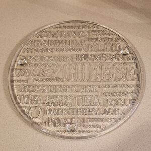 Vintage 1970s Cheese Plate 11 Inch Round Glass Footed Plate Unique